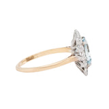 1960's Aquamarine and Diamond Ring-Charlotte Sayers Antique Jewellery