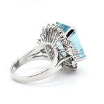 1960's Aquamarine and Diamond Ring-Charlotte Sayers Antique Jewellery