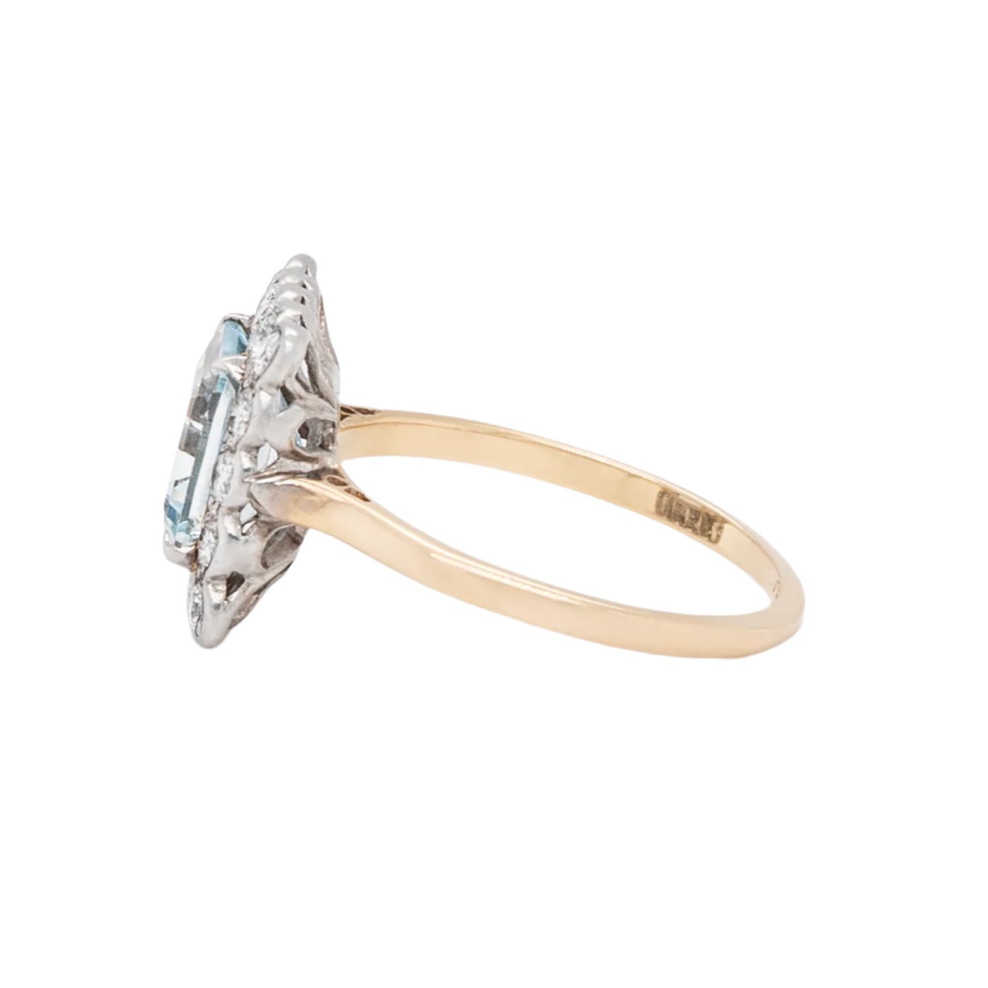 1960's Aquamarine and Diamond Ring-Charlotte Sayers Antique Jewellery