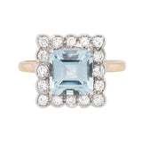 1960's Aquamarine and Diamond Ring-Charlotte Sayers Antique Jewellery