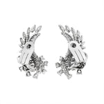1960's Diamond Clip Earrings-Charlotte Sayers Antique Jewellery