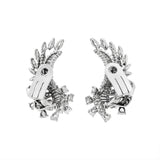 1960's Diamond Clip Earrings-Charlotte Sayers Antique Jewellery