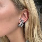 1960's Diamond Clip Earrings-Charlotte Sayers Antique Jewellery
