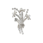 1960's Diamond Flower Brooch-Charlotte Sayers Antique Jewellery