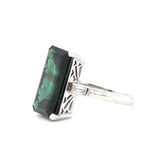 1960's Green Tourmaline and Diamond Ring-Charlotte Sayers Antique Jewellery