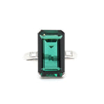 1960's Green Tourmaline and Diamond Ring-Charlotte Sayers Antique Jewellery