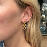 1960s Hoop Drop Earrings-Charlotte Sayers Antique Jewellery