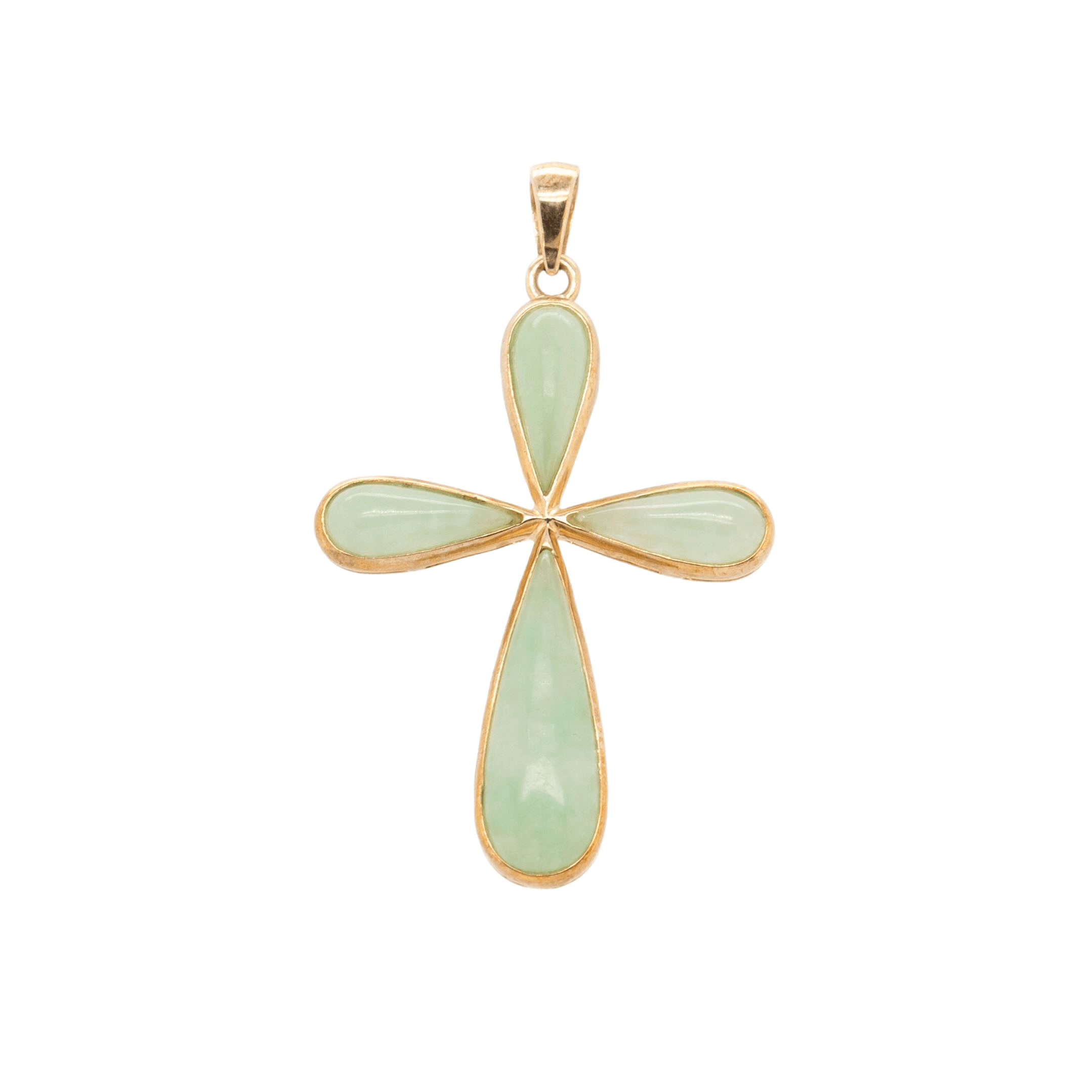 1960's Jade Cross Pendant-Charlotte Sayers Antique Jewellery