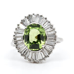 1960's Peridot and Diamond Ballerina Ring-Charlotte Sayers Antique Jewellery