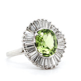 1960's Peridot and Diamond Ballerina Ring-Charlotte Sayers Antique Jewellery