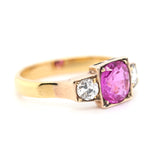 1960's Pink Sapphire and Diamond Ring-Charlotte Sayers Antique Jewellery