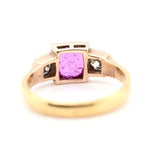 1960's Pink Sapphire and Diamond Ring-Charlotte Sayers Antique Jewellery