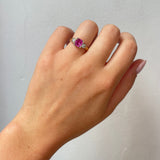 1960's Pink Sapphire and Diamond Ring-Charlotte Sayers Antique Jewellery