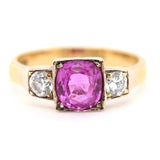 1960's Pink Sapphire and Diamond Ring-Charlotte Sayers Antique Jewellery