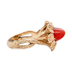 1970's Coral Cocktail Ring-Charlotte Sayers Antique Jewellery