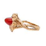 1970's Coral Cocktail Ring-Charlotte Sayers Antique Jewellery