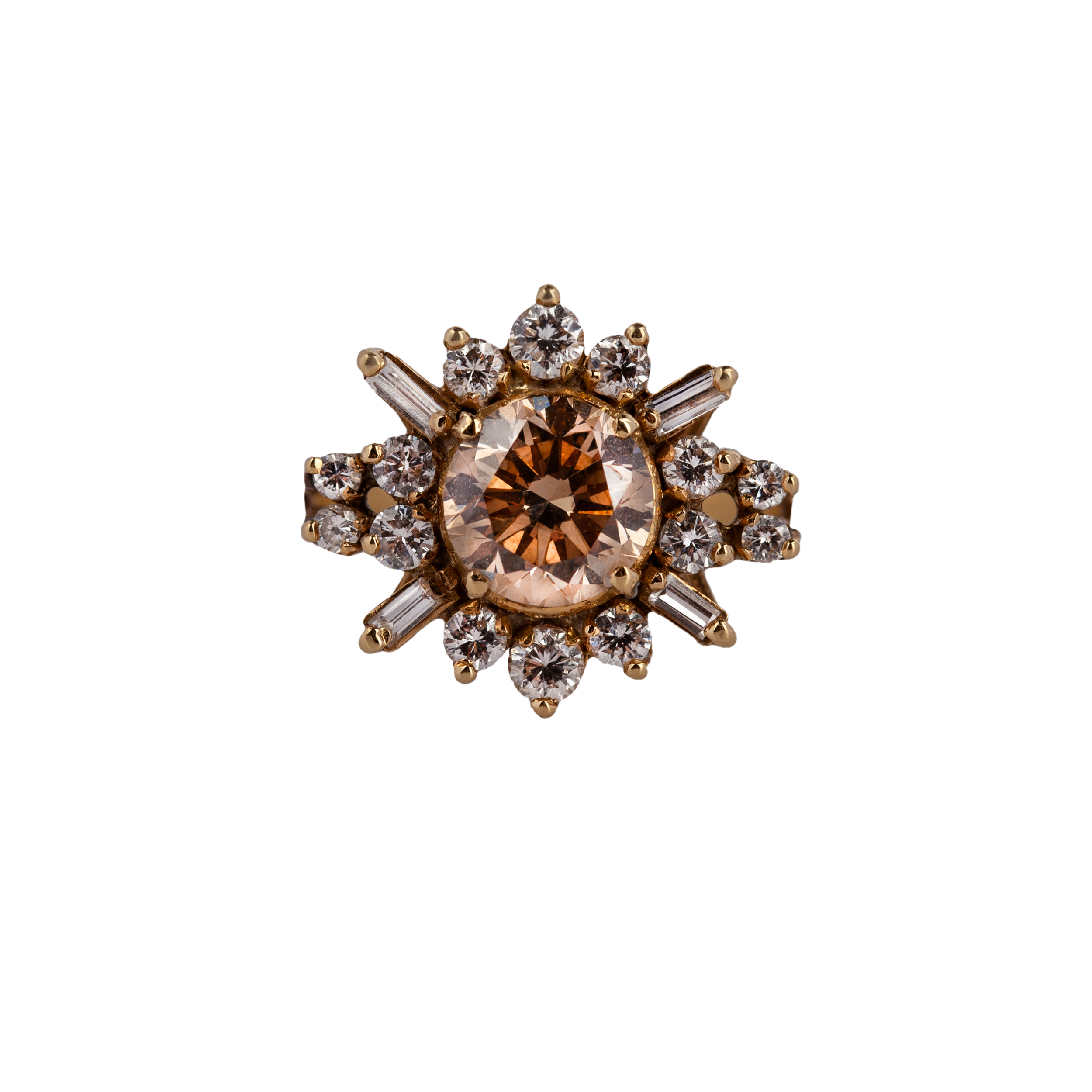 1970s Diamond Starburst Ring-Charlotte Sayers Antique Jewellery