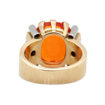 1970s Fire Opal and Diamond Ring-Charlotte Sayers Antique Jewellery