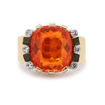 1970s Fire Opal and Diamond Ring-Charlotte Sayers Antique Jewellery