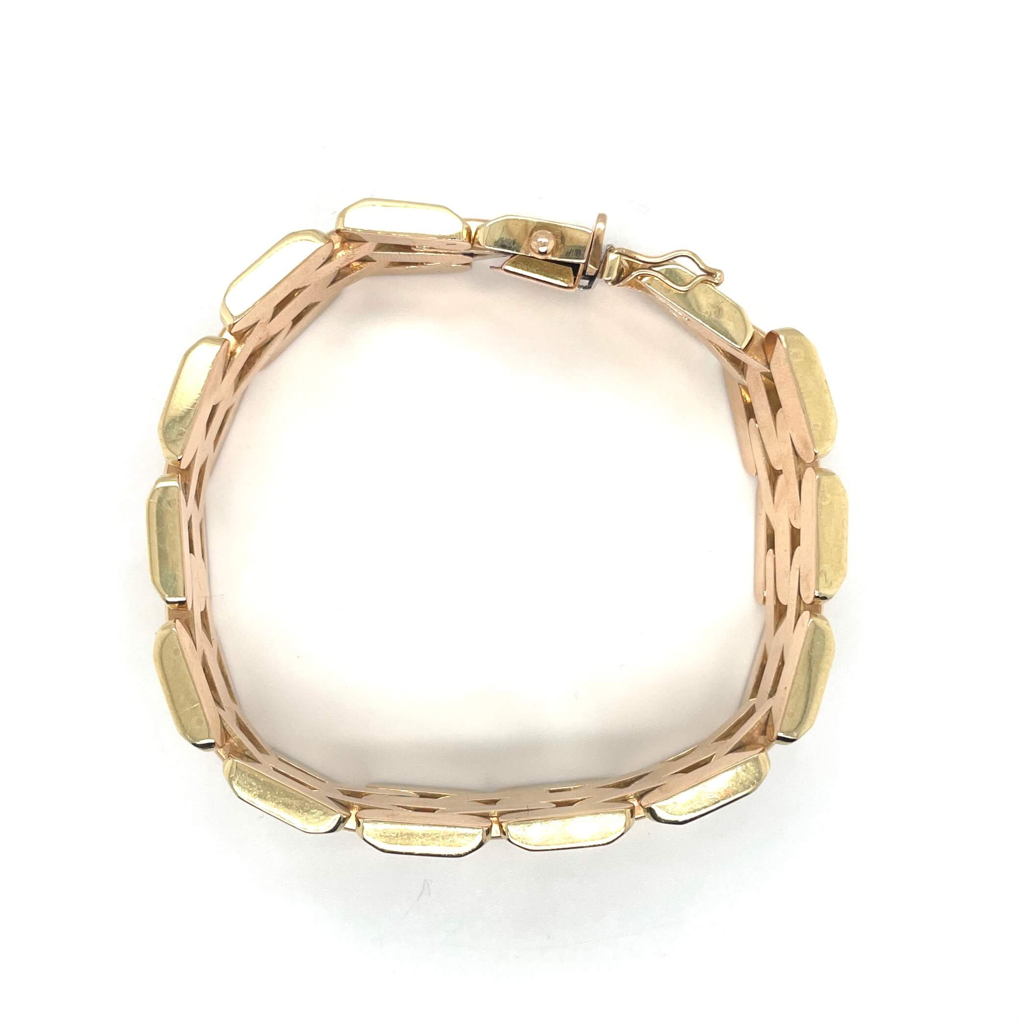 1970s Gold Link Bracelet-Charlotte Sayers Antique Jewellery