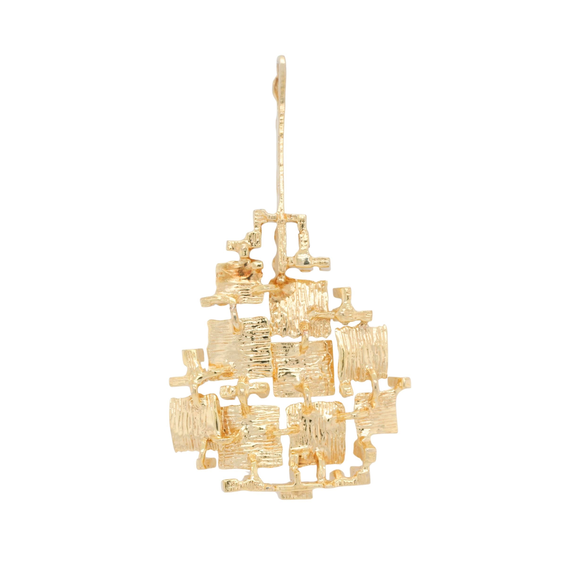 1970s Gold Pendant-Charlotte Sayers Antique Jewellery