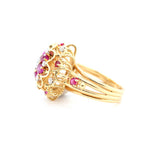 1970's Ruby and Diamond Cluster Ring-Charlotte Sayers Antique Jewellery