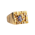 1970's Sapphire and Diamond Ring-Charlotte Sayers Antique Jewellery