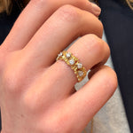 1970's Sculpted Gold and Diamond Ring-Charlotte Sayers Antique Jewellery