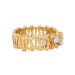 1970's Sculpted Gold and Diamond Ring-Charlotte Sayers Antique Jewellery