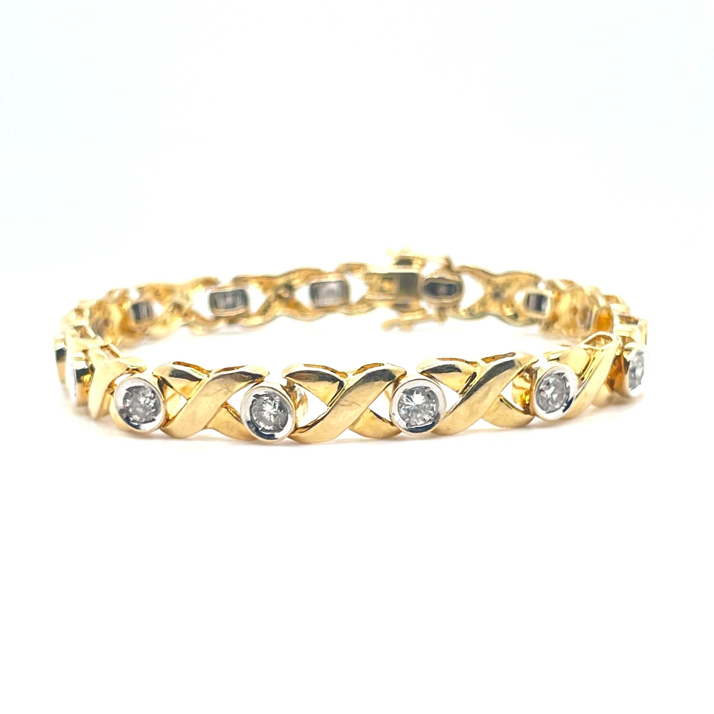 1980s Diamond Bracelet-Charlotte Sayers Antique Jewellery