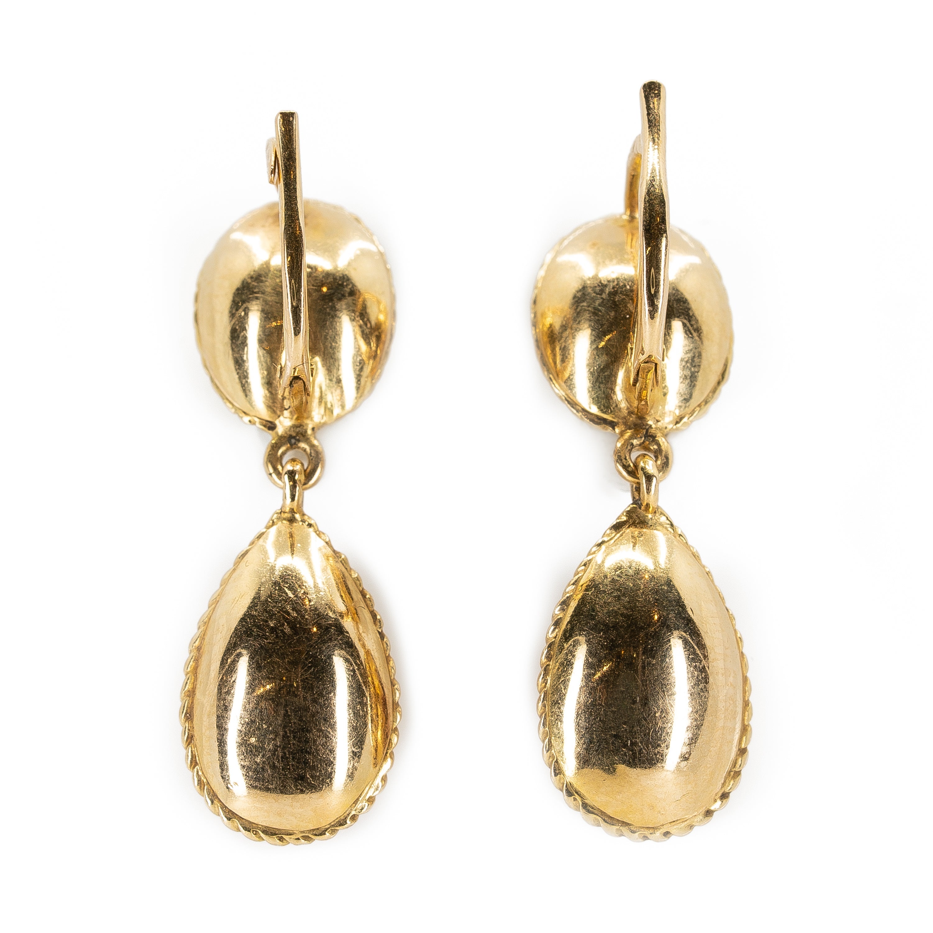 19th Century Citrine Drop Earrings-Charlotte Sayers Antique Jewellery