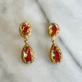 19th Century Citrine Drop Earrings-Charlotte Sayers Antique Jewellery