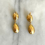 19th Century Citrine Drop Earrings-Charlotte Sayers Antique Jewellery