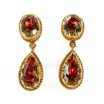 19th Century Citrine Drop Earrings-Charlotte Sayers Antique Jewellery