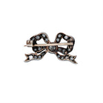 19th Century Diamond Bow Brooch-Charlotte Sayers Antique Jewellery