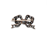19th Century Diamond Bow Brooch-Charlotte Sayers Antique Jewellery