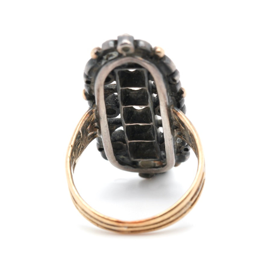 19th Century Diamond Plaque Ring-Charlotte Sayers Antique Jewellery