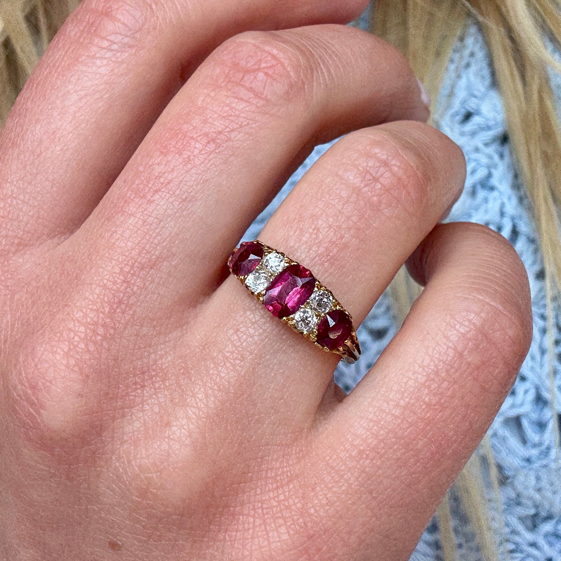 19th Century Ruby and Diamond Ring-Charlotte Sayers Antique Jewellery