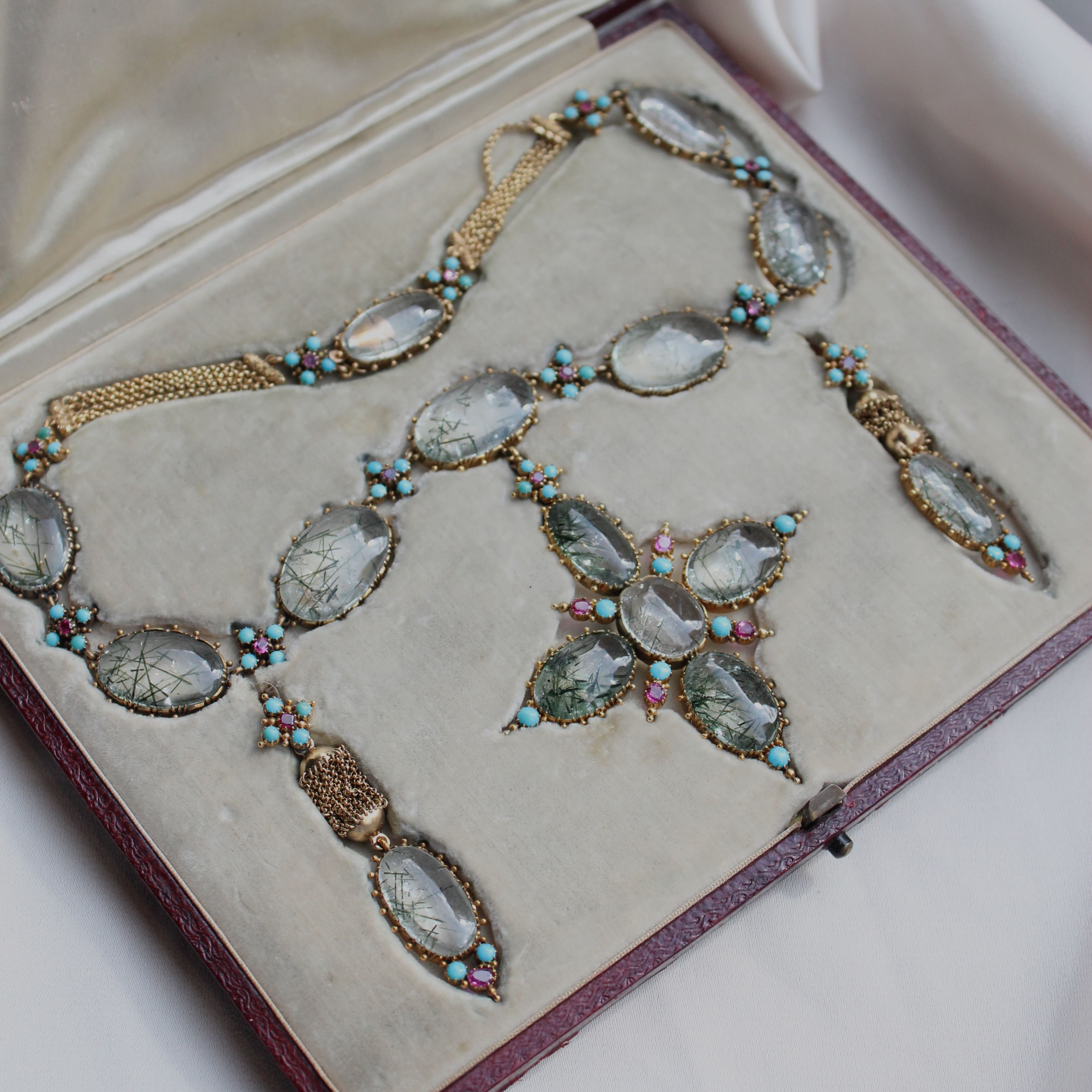 19th Century Rutilated Quartz Suite-Charlotte Sayers Antique Jewellery