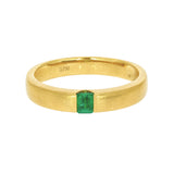 Emerald Gold Band Ring
