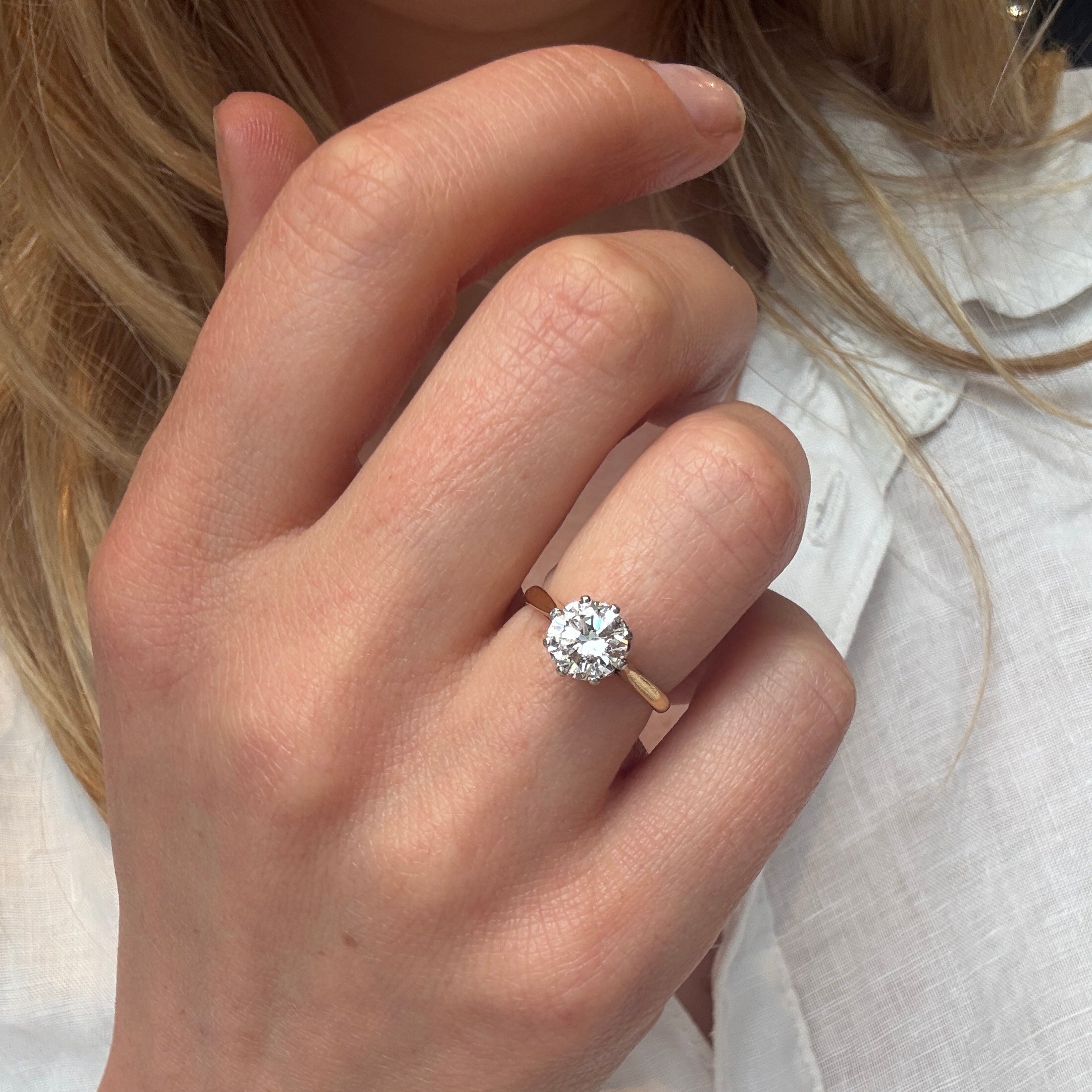 1.18ct Solitaire Diamond Ring-Charlotte Sayers Antique Jewellery