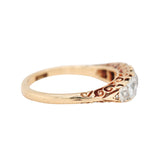 Victorian Old Mine Cut Five Stone Diamond Ring