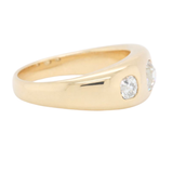 Old Mine Cut Diamond Gypsy Ring