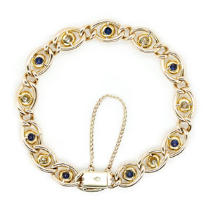 Victorian Sapphire and Diamond Bracelet