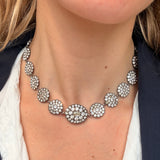 Victorian Paste Cluster Necklace-Charlotte Sayers Antique Jewellery