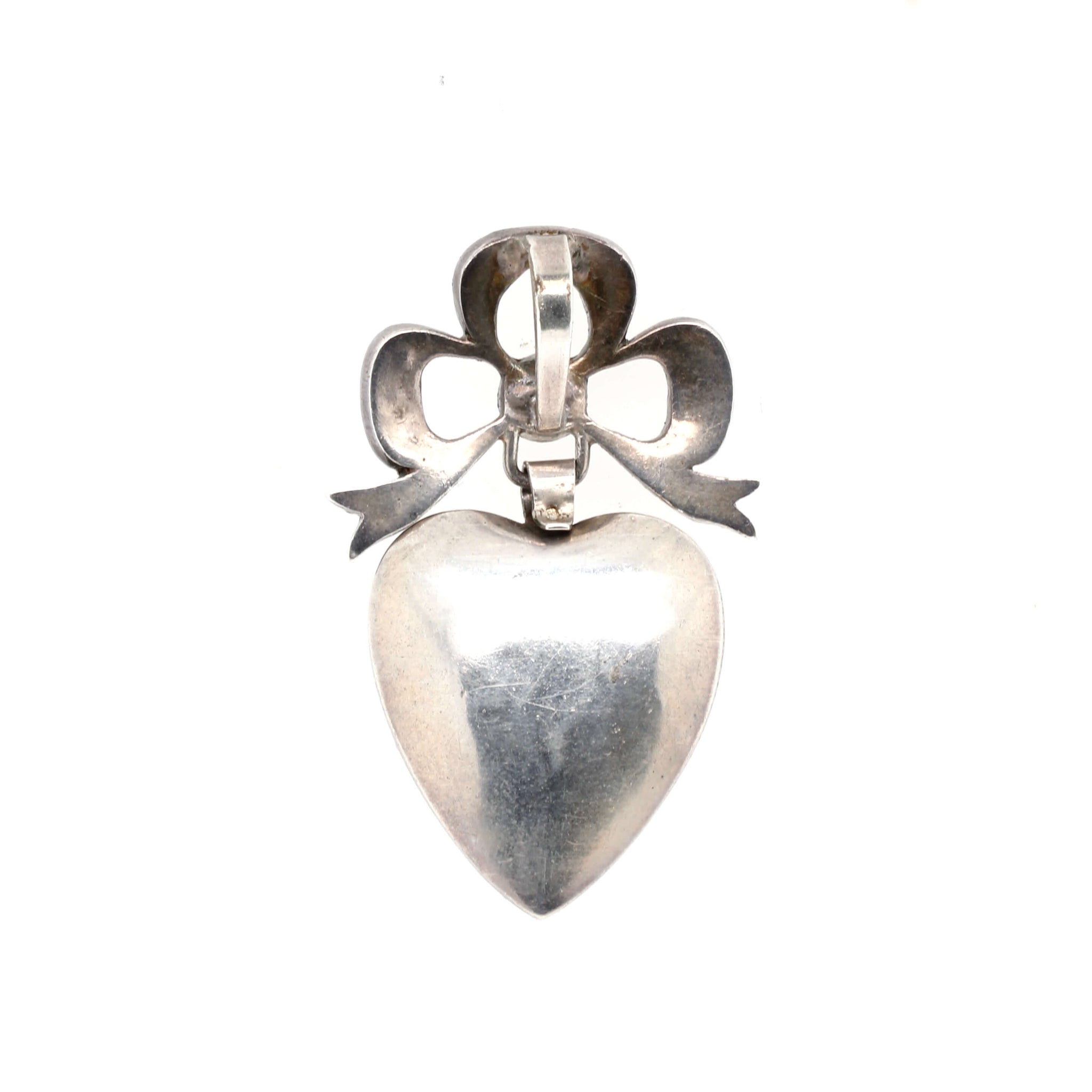 Early Victorian Paste Heart Pendant
