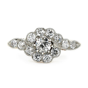 Edwardian Diamond Swirl Ring