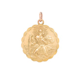 Gold St Christopher Pendant
