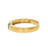 Emerald Gold Band Ring