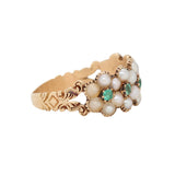 Georgian Pearl Emerald Ring